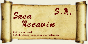 Saša Mećavin vizit kartica